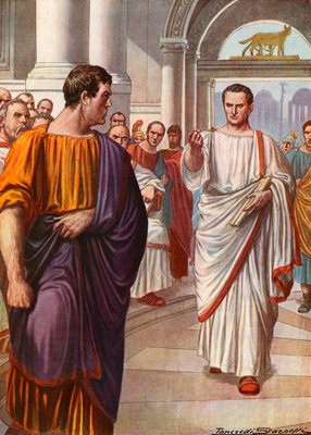 Ciceros erste Rede gegen Catilina von Tancredi Scarpelli